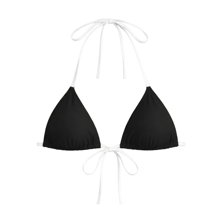 Sol Top - Onyx - White Straps